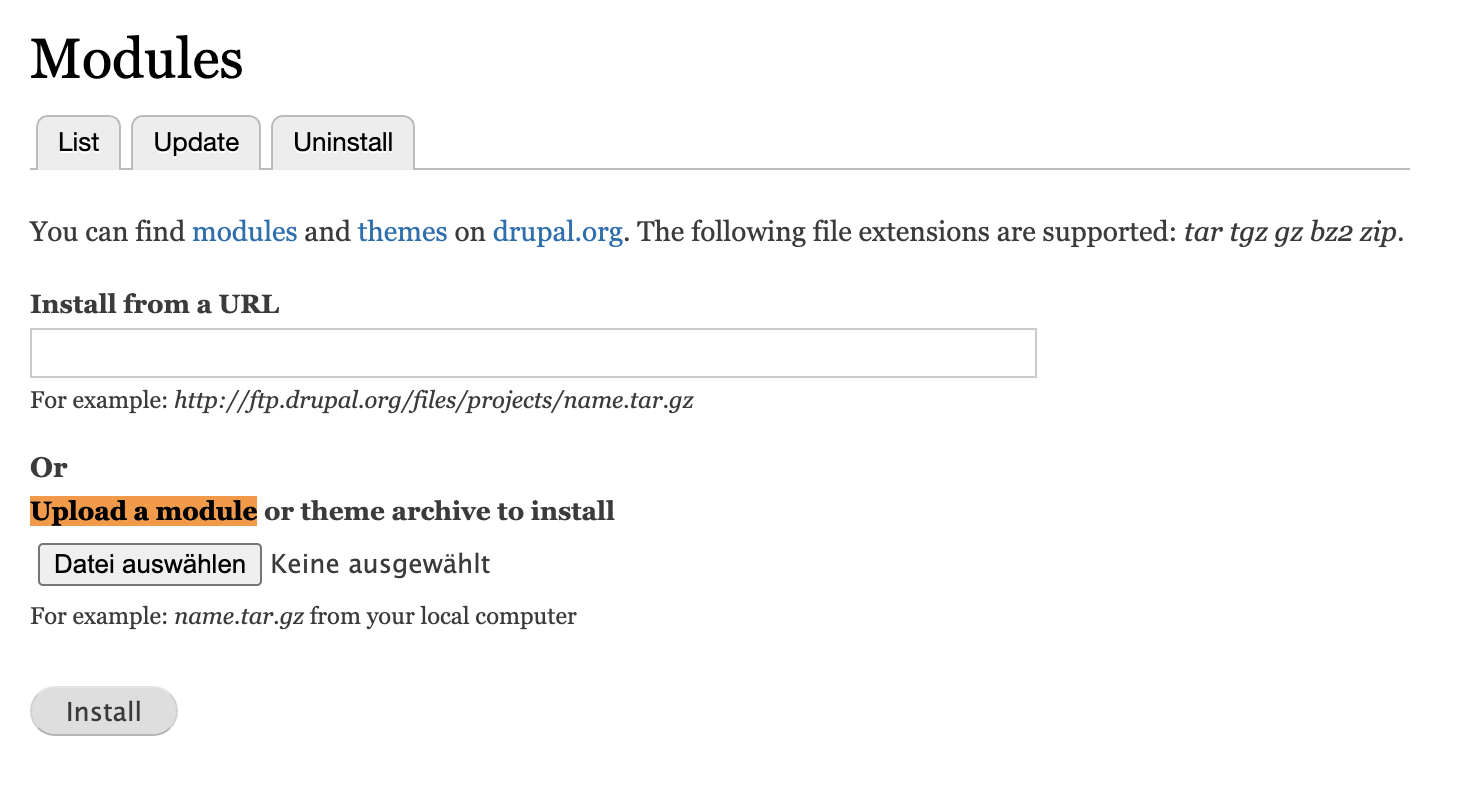 Select module file
